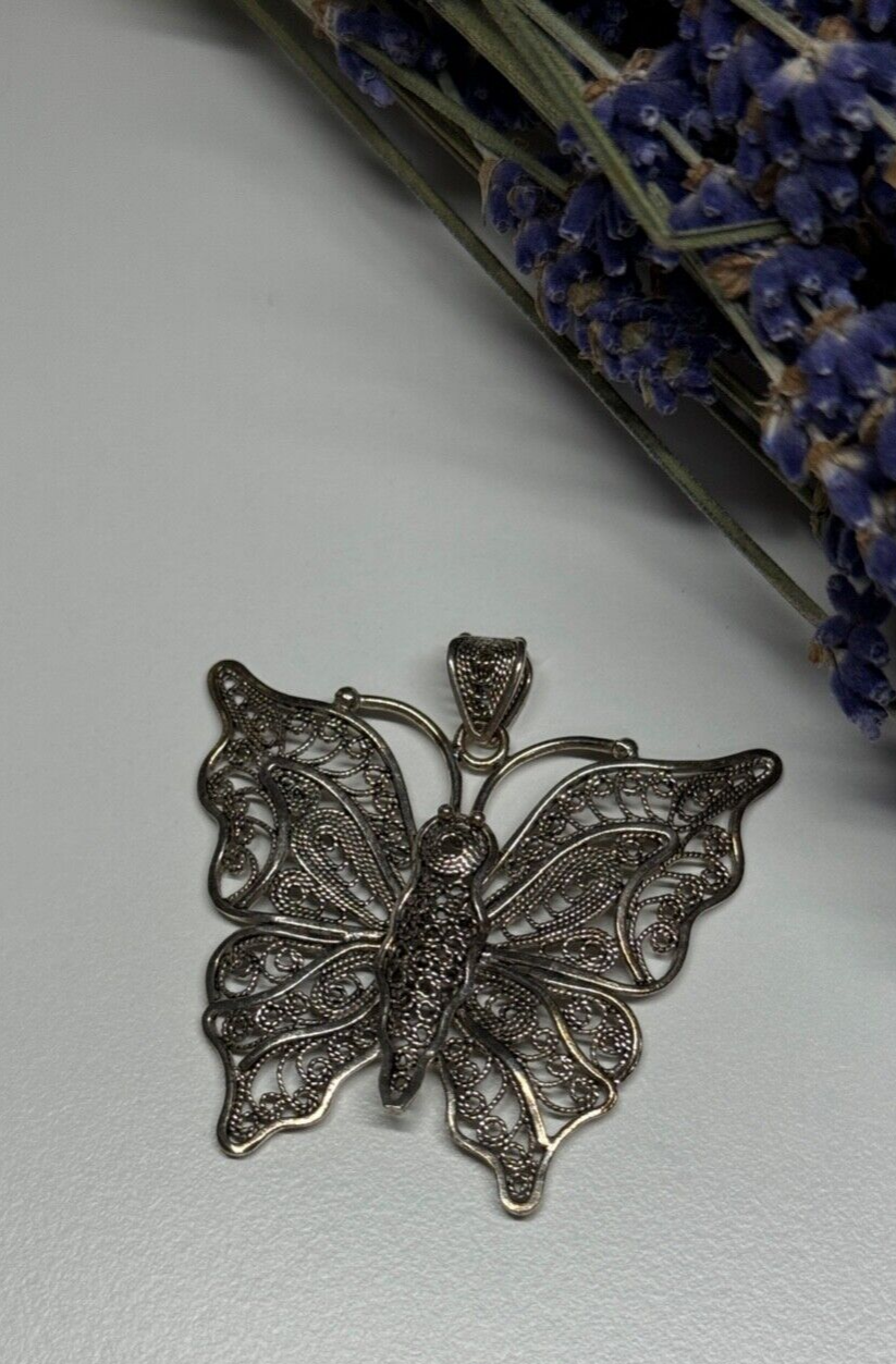 925 Sterling Silver Butterfly Pendant