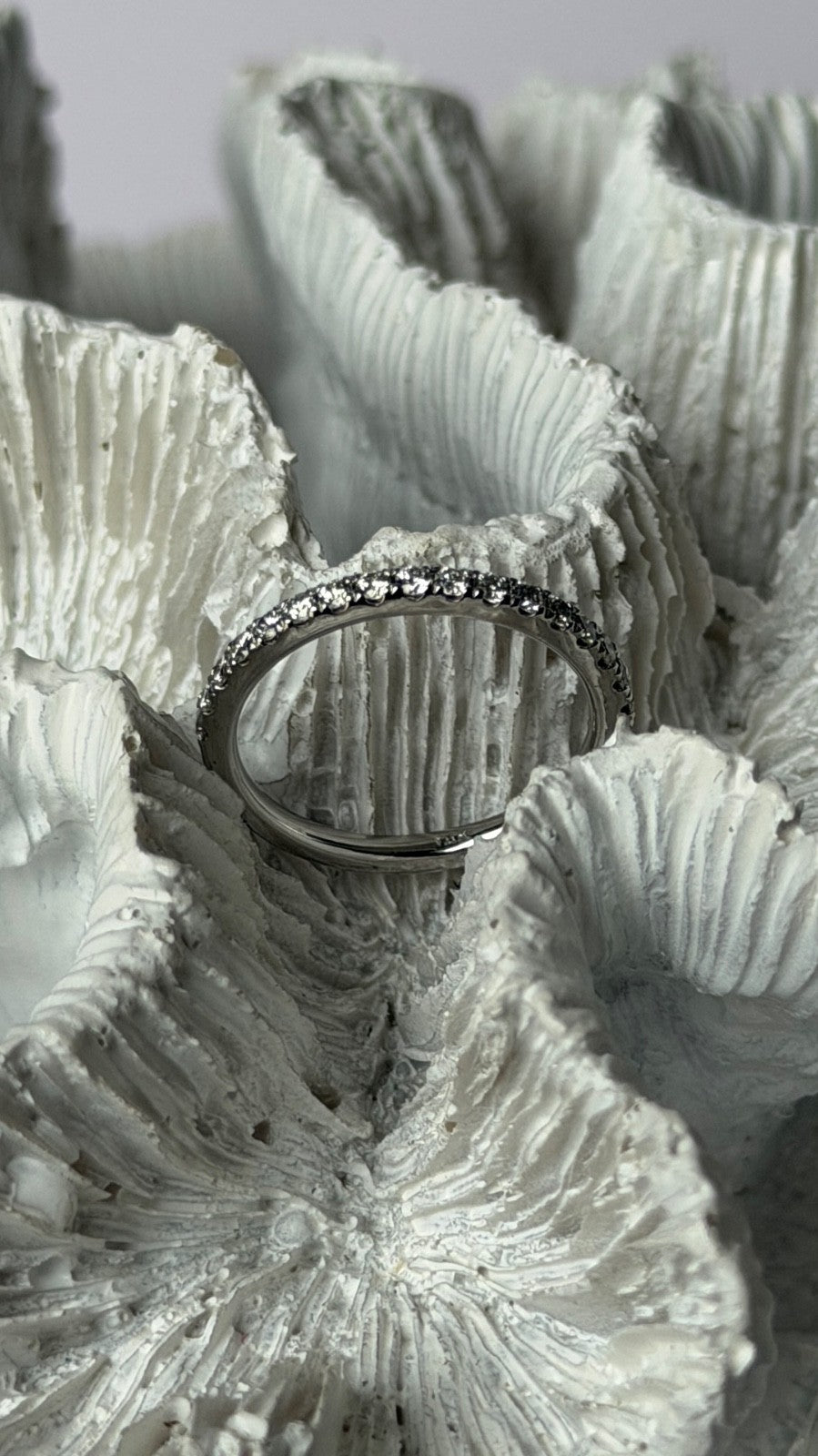 14K White Gold Diamond 0.46 carat Ring Size 5.5