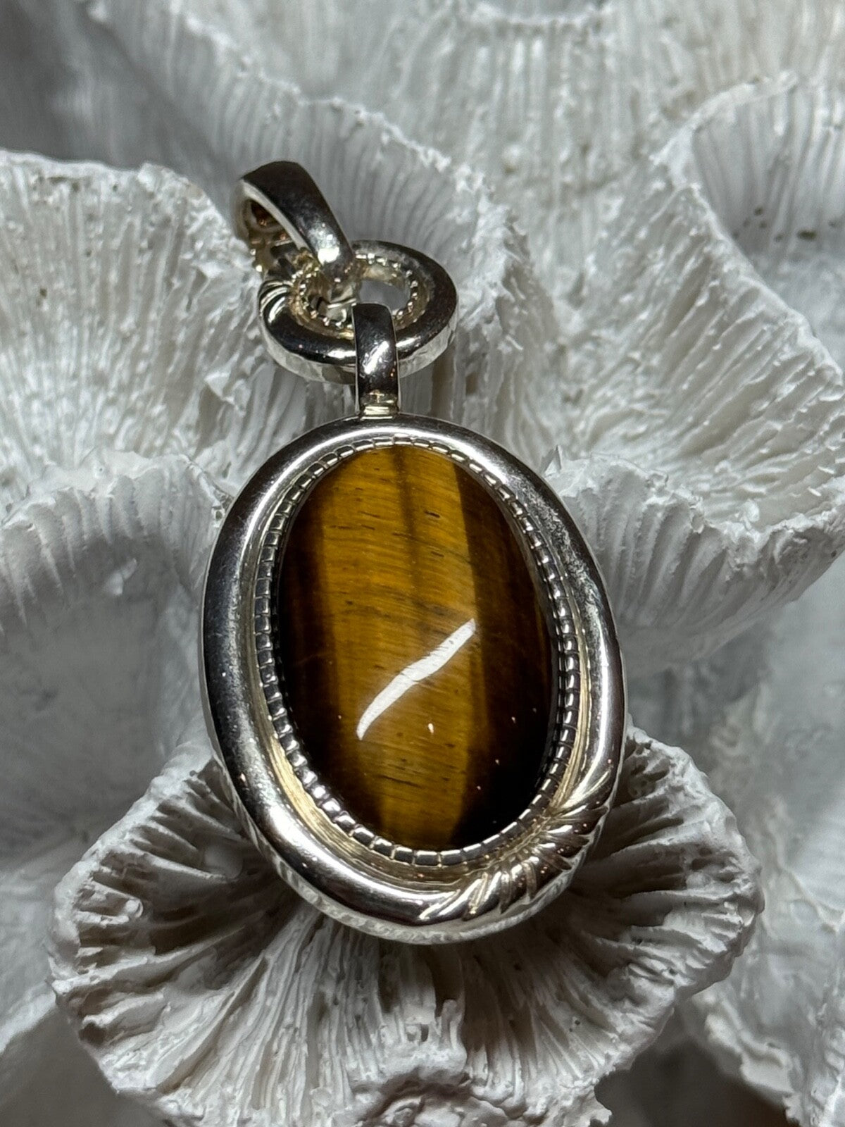 925 Sterling Silver Amber Pendant Length 2.5 Inch