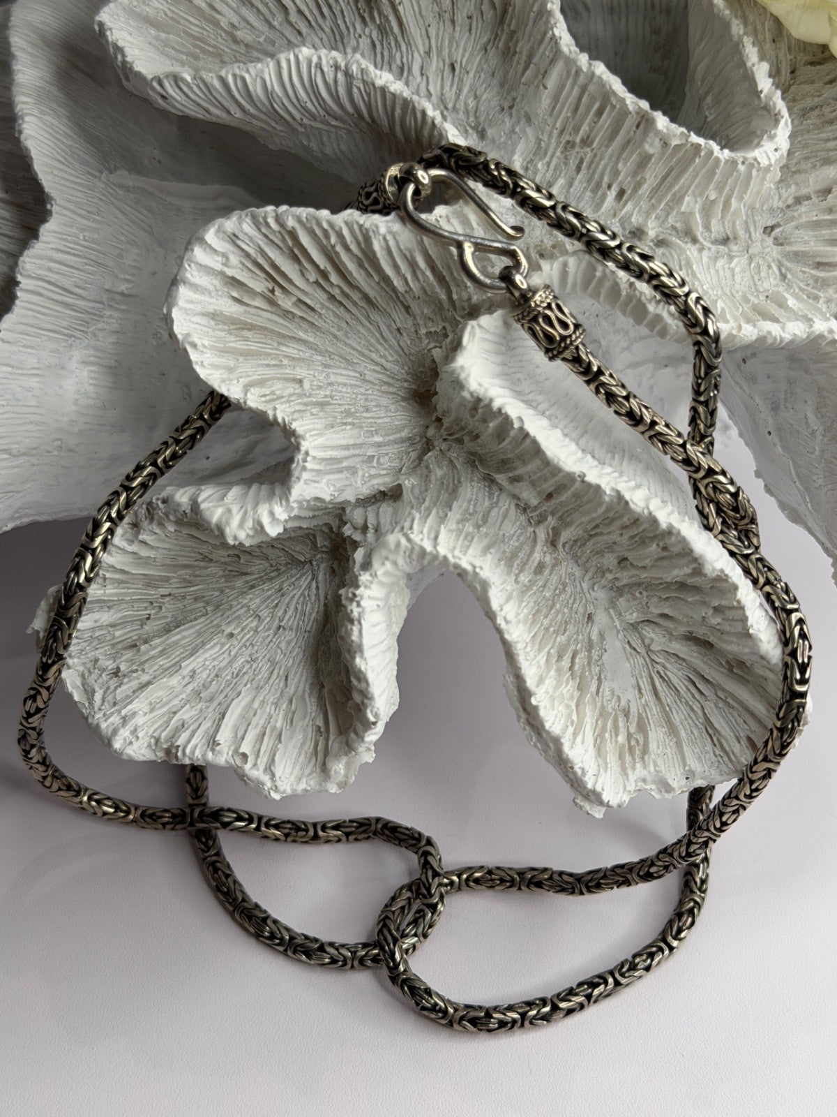 Vintage Indonesia BA 925 Sterling Silver Chain Necklace