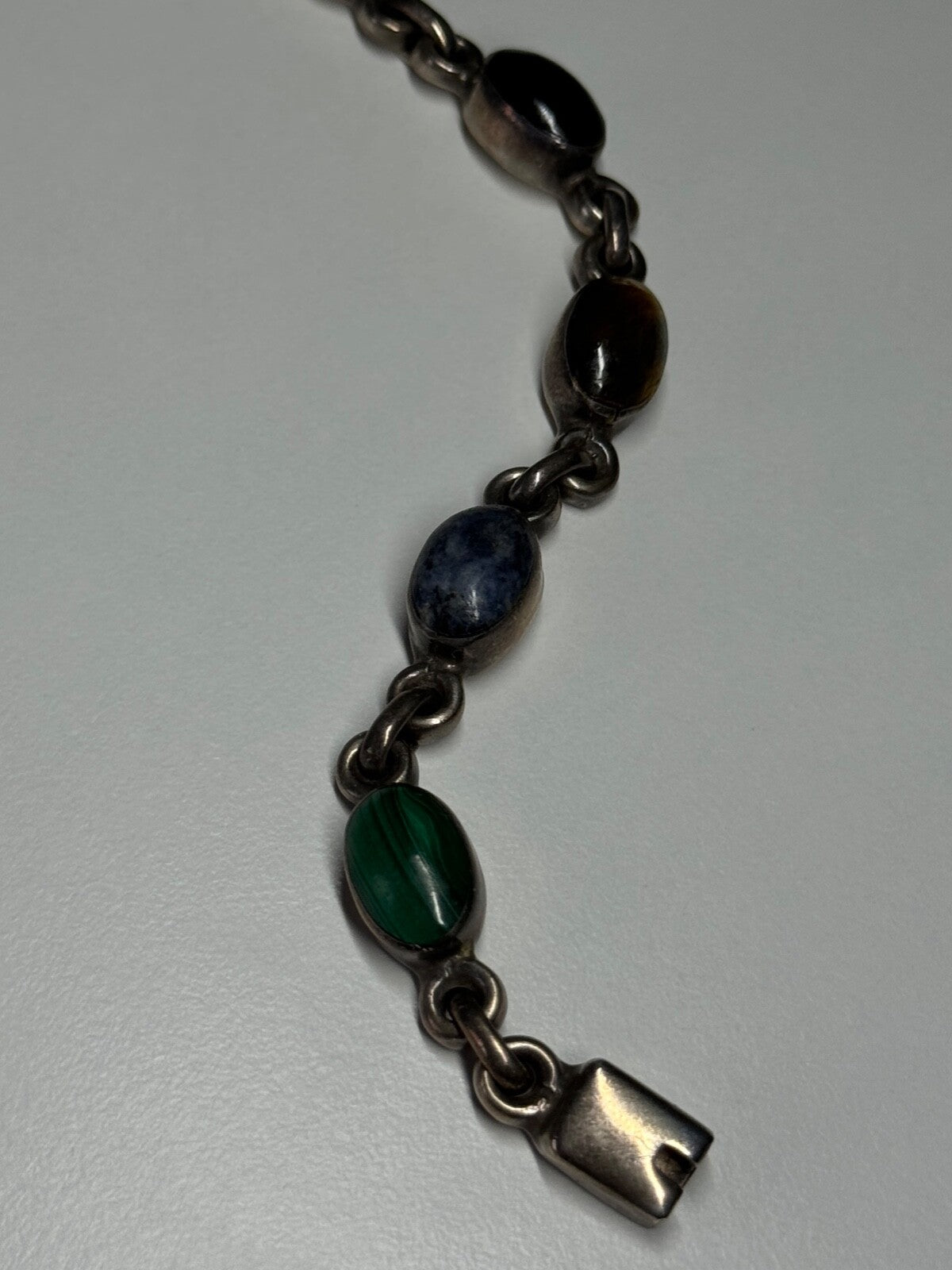 925 Sterling Silver Agate Bracelet