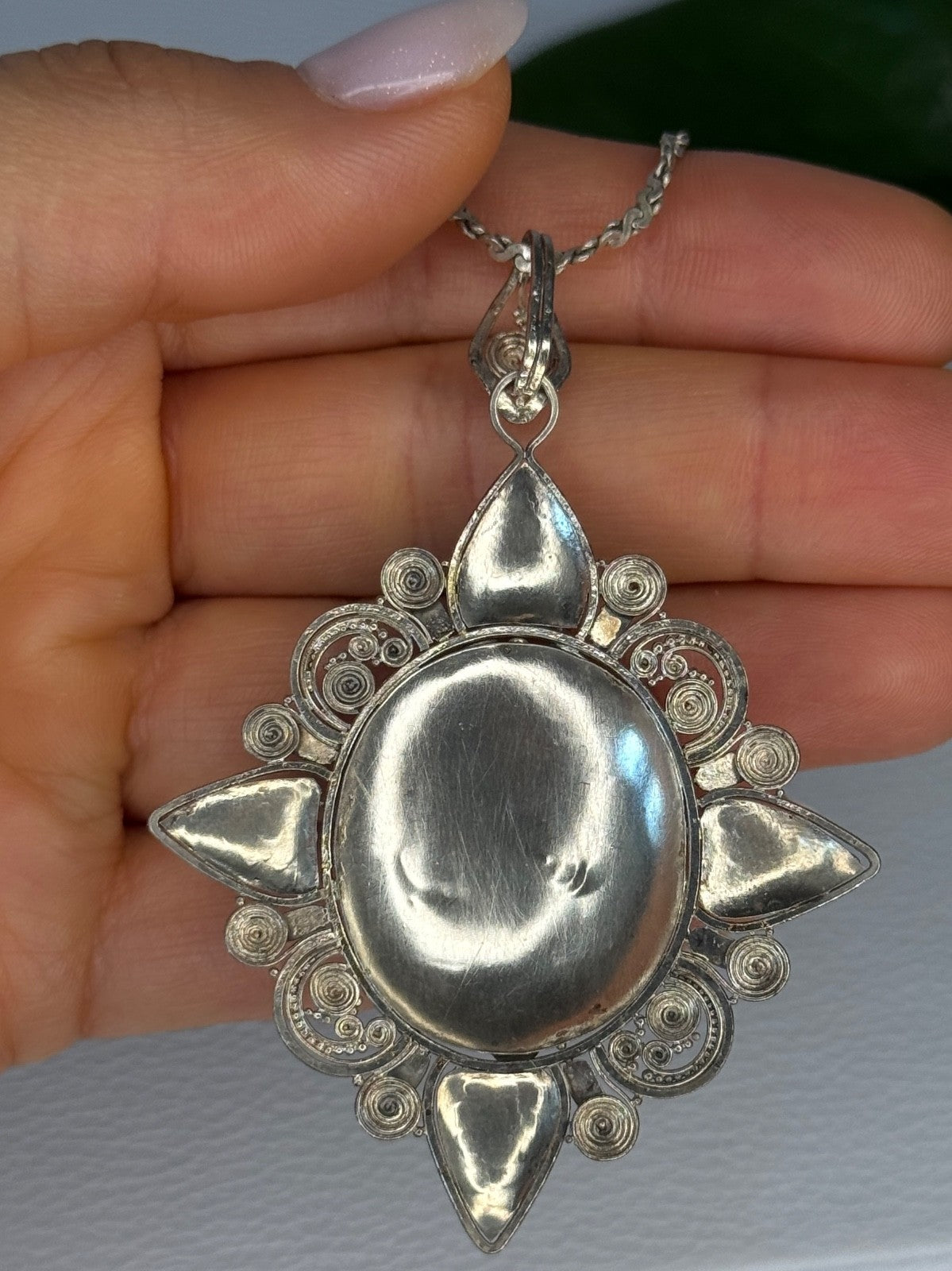 Vintage 925 Sterling Silver Necklace Length 18 Inch