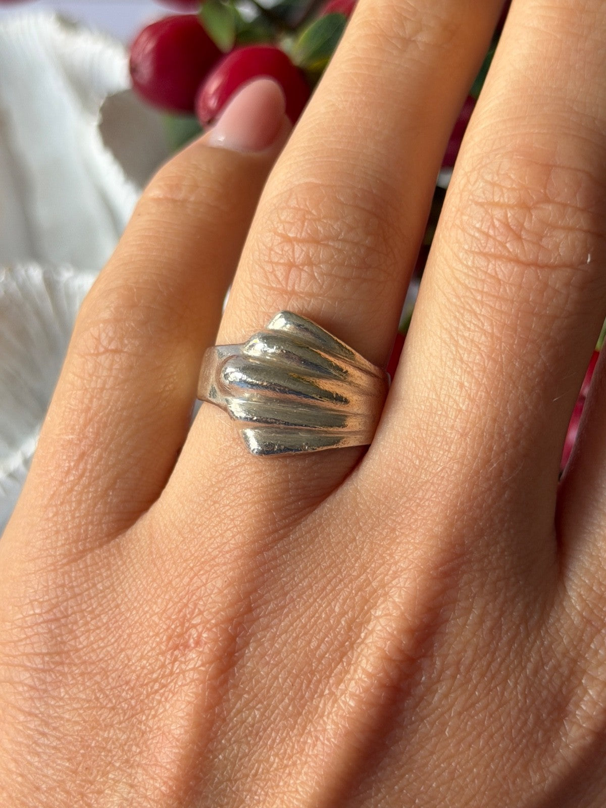 Mexico Vintage 925 Sterling Silver Ring Size 7.5