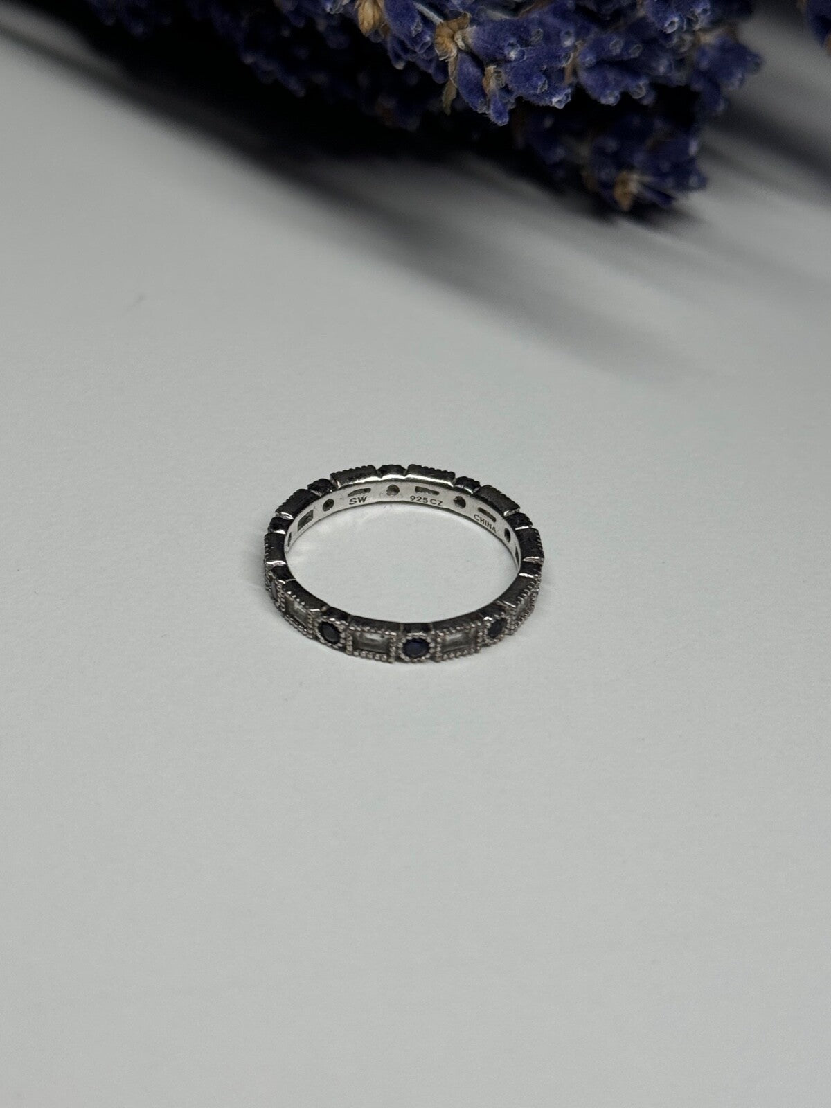 925 Sterling Silver CZ Ring Size 6.5