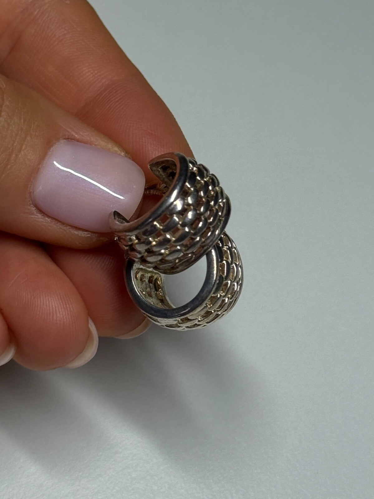 925 Sterling Silver Earrings Length 17 Mm