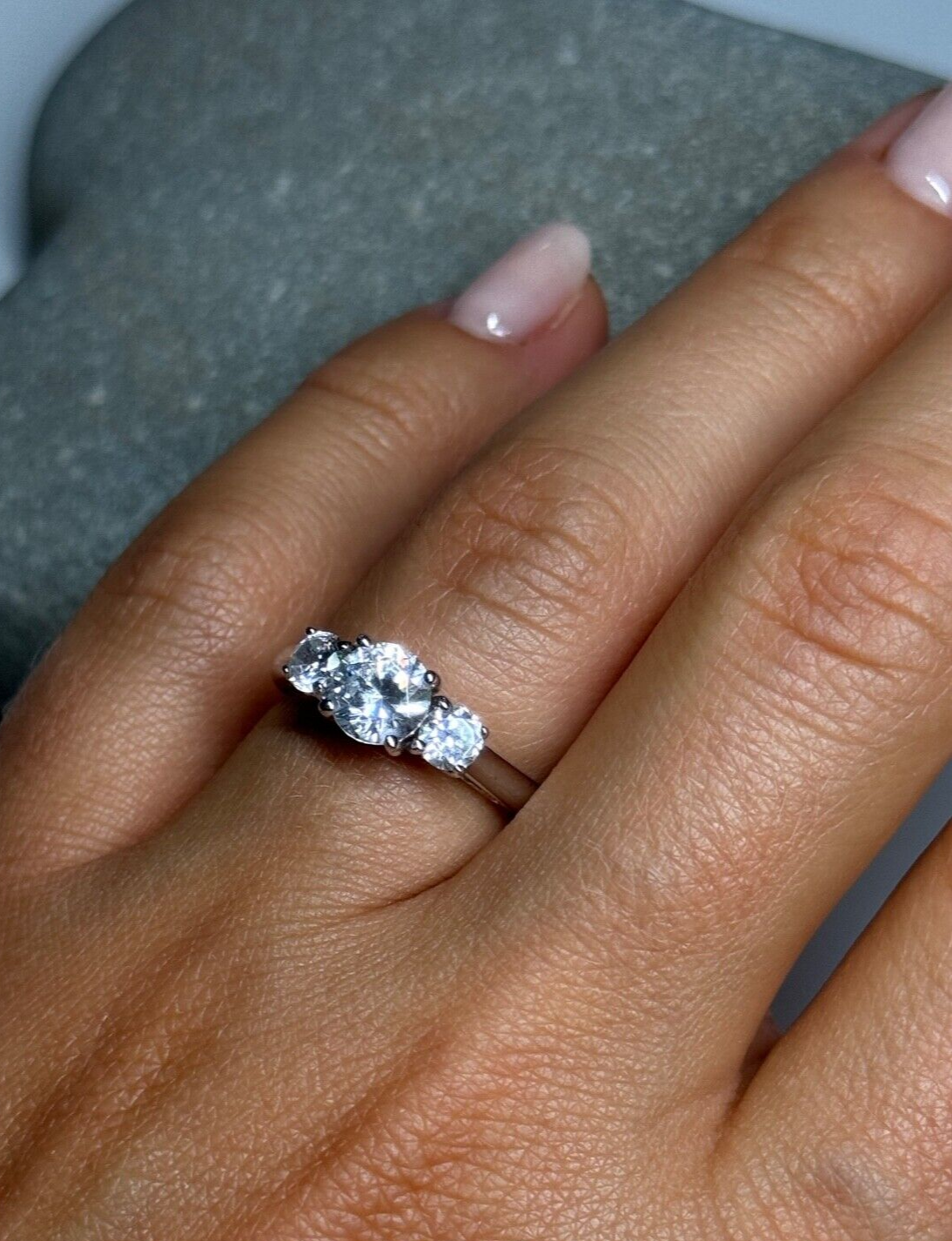 925 Sterling Silver CZ Ring Size 6.5