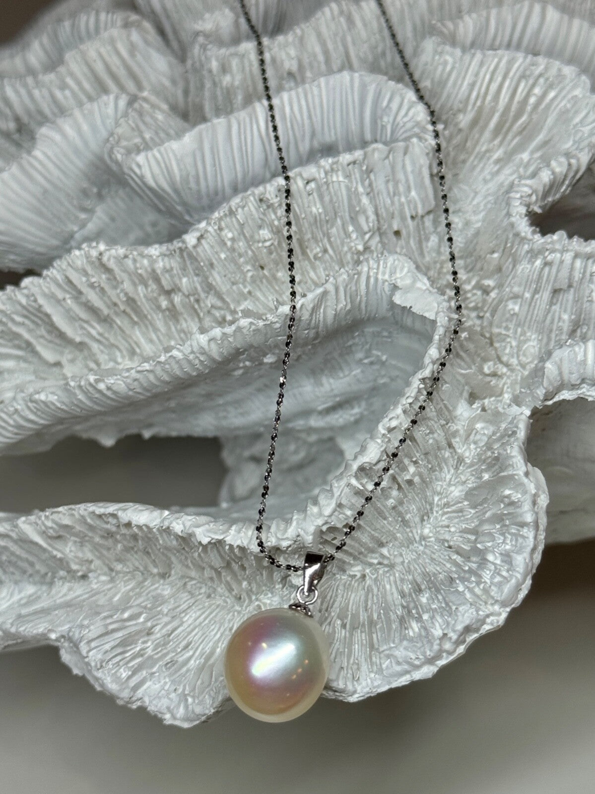 925 Sterling Silver Fresh Water Pearl Necklace Length 18 Inch