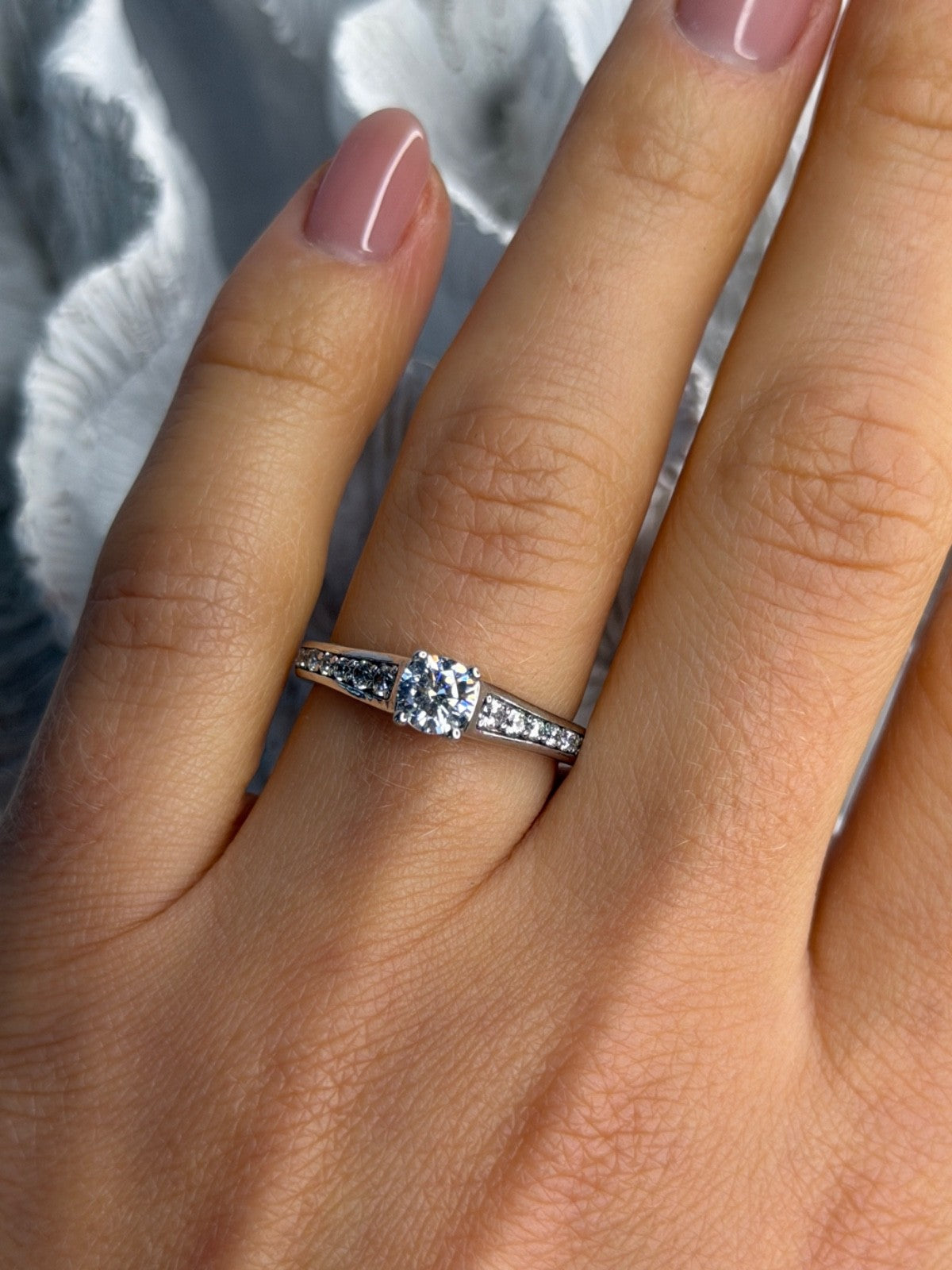GOC 925 Sterling Silver Cz 1.32 ct Ring Size 7