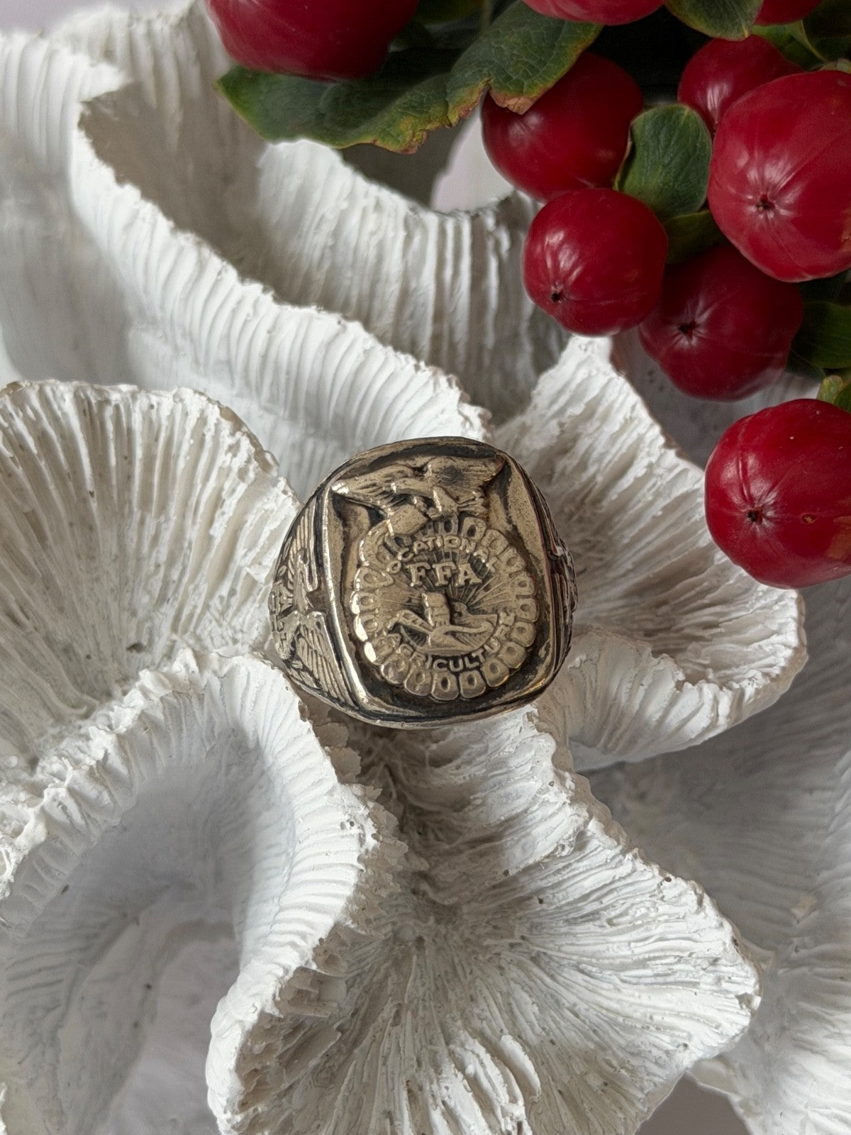 Vintage Balfour FFA 925 Sterling Silver Ring Size 8.5