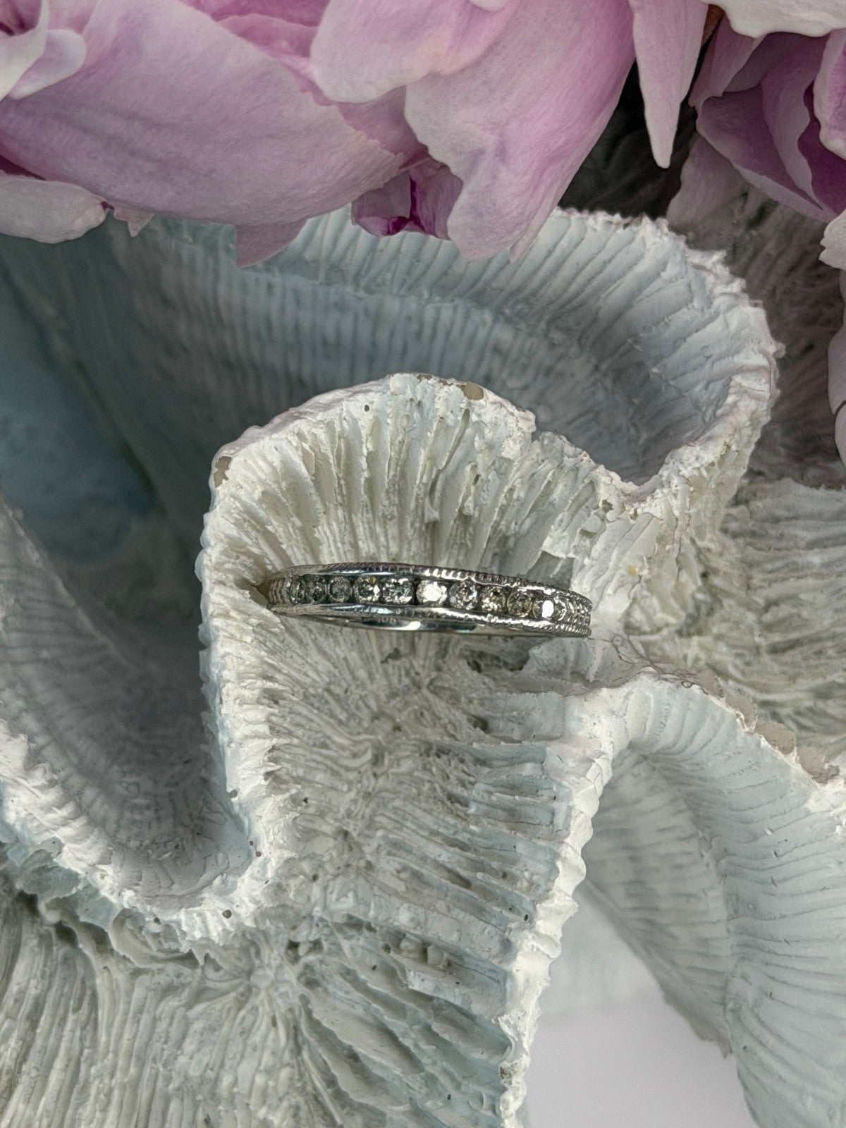 10K White Gold Diamond 0.30 ct Ring Size 7