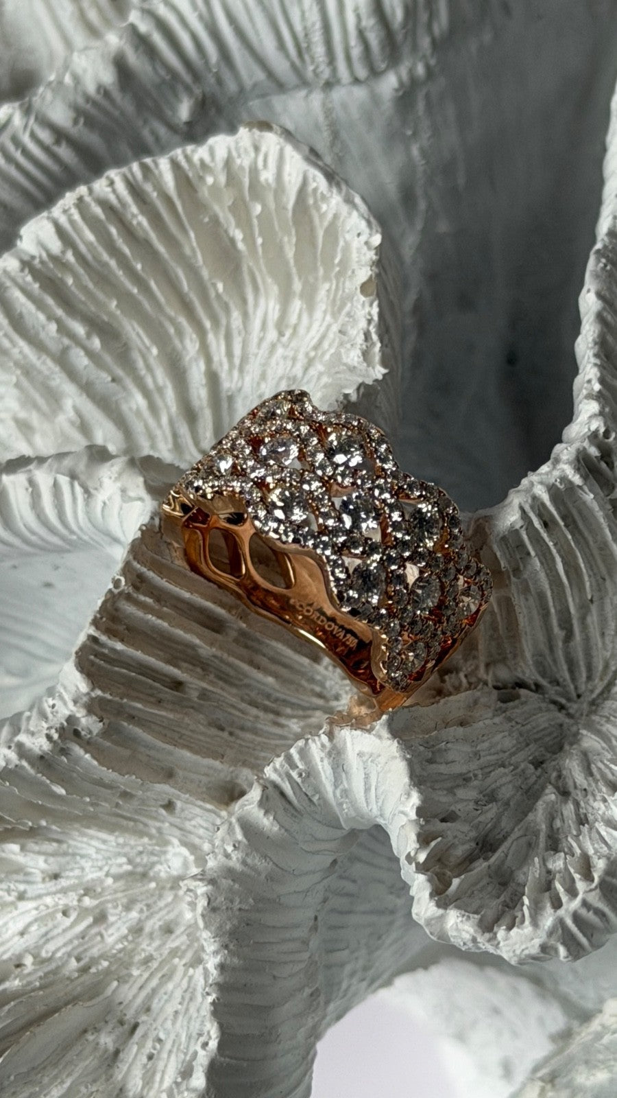 Cordova 750 18K Rose Gold Diamond 1.84 carats Ring Size 6.5