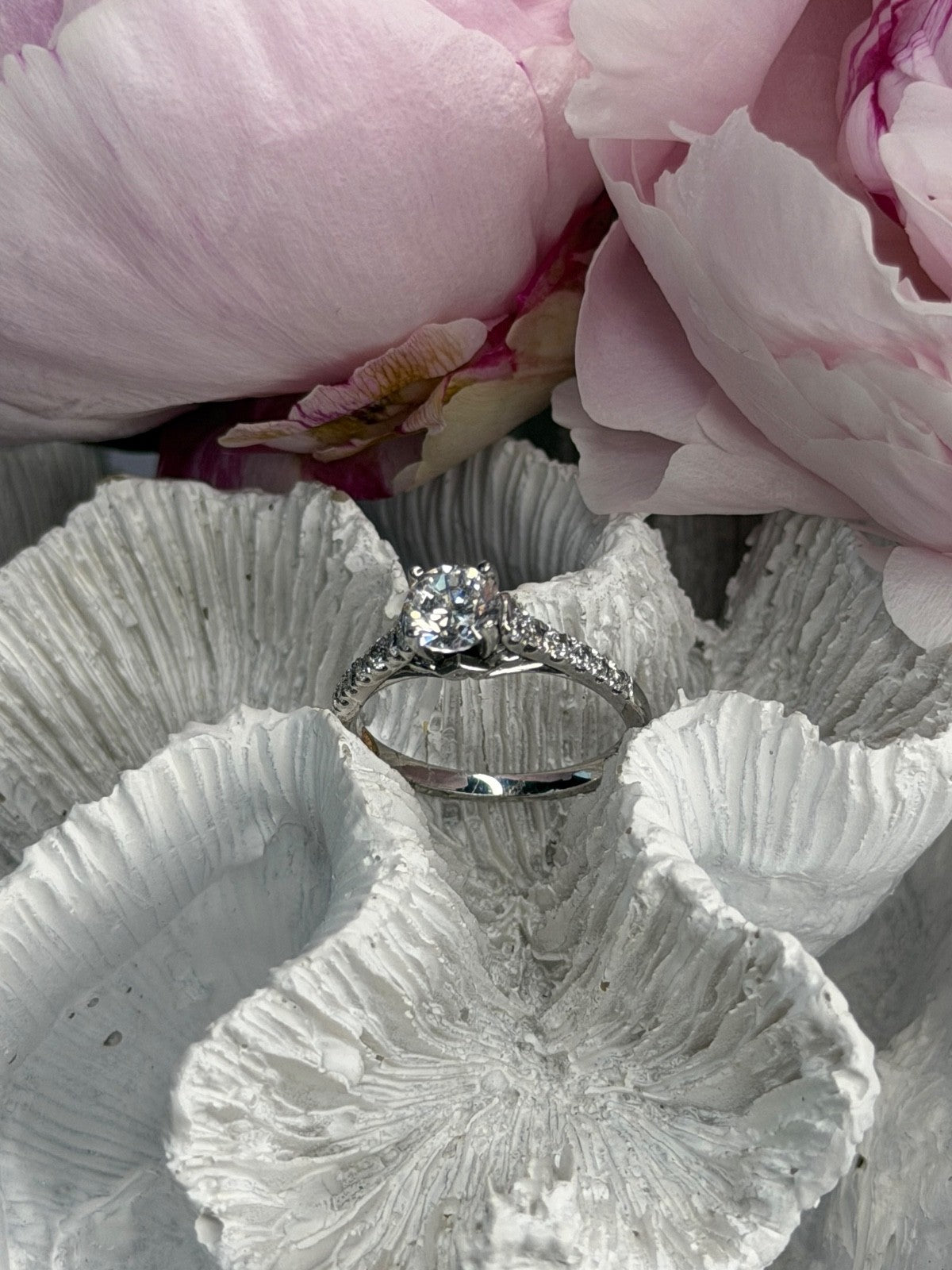 GOC 925 Sterling Silver tcw 1.33 Cz Ring Size 7
