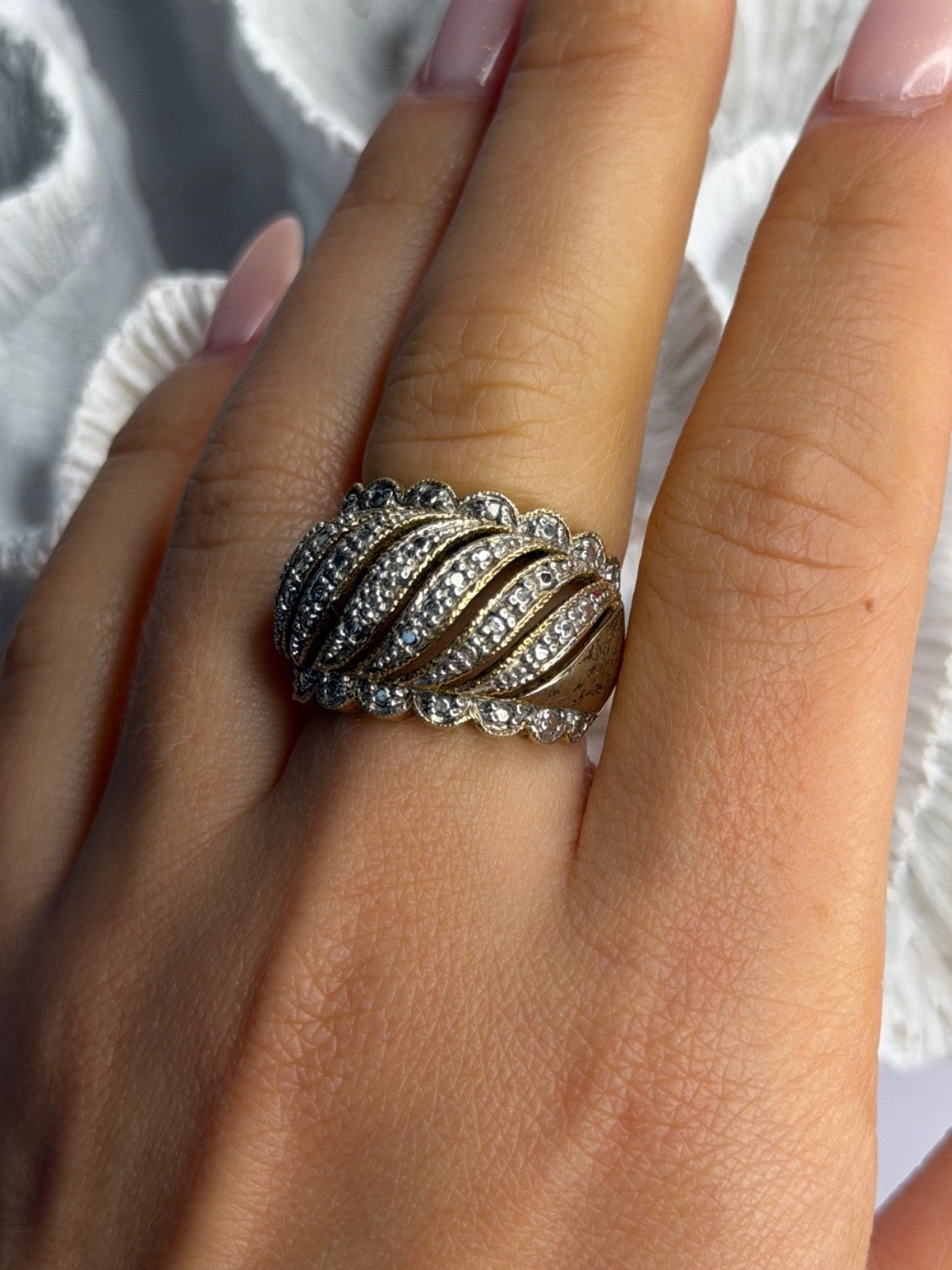 Vintage Design 925 Sterling Silver Ring Size 7