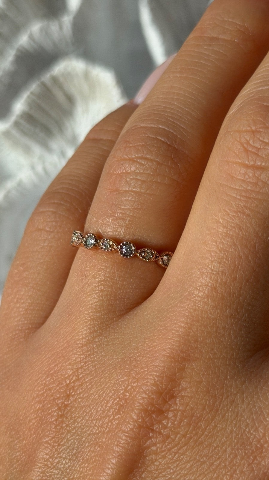 Beautiful 14K Rose Gold Diamond 0.54 ct Ring Size 7