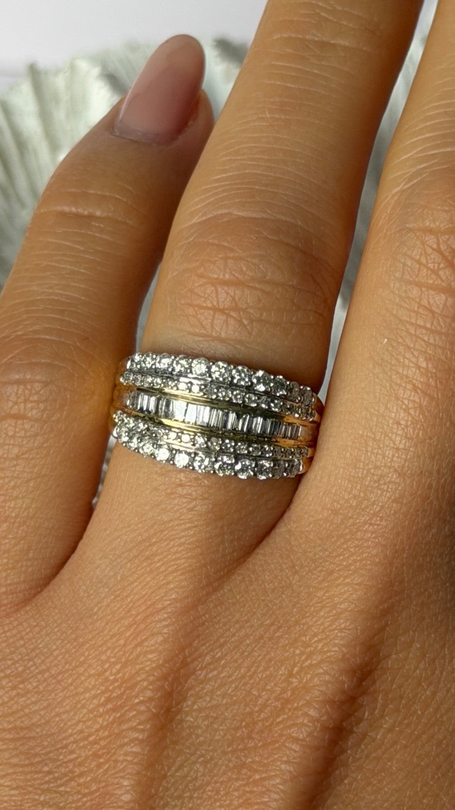 10K Yellow Gold Diamonds 1 carat Ring Size 7