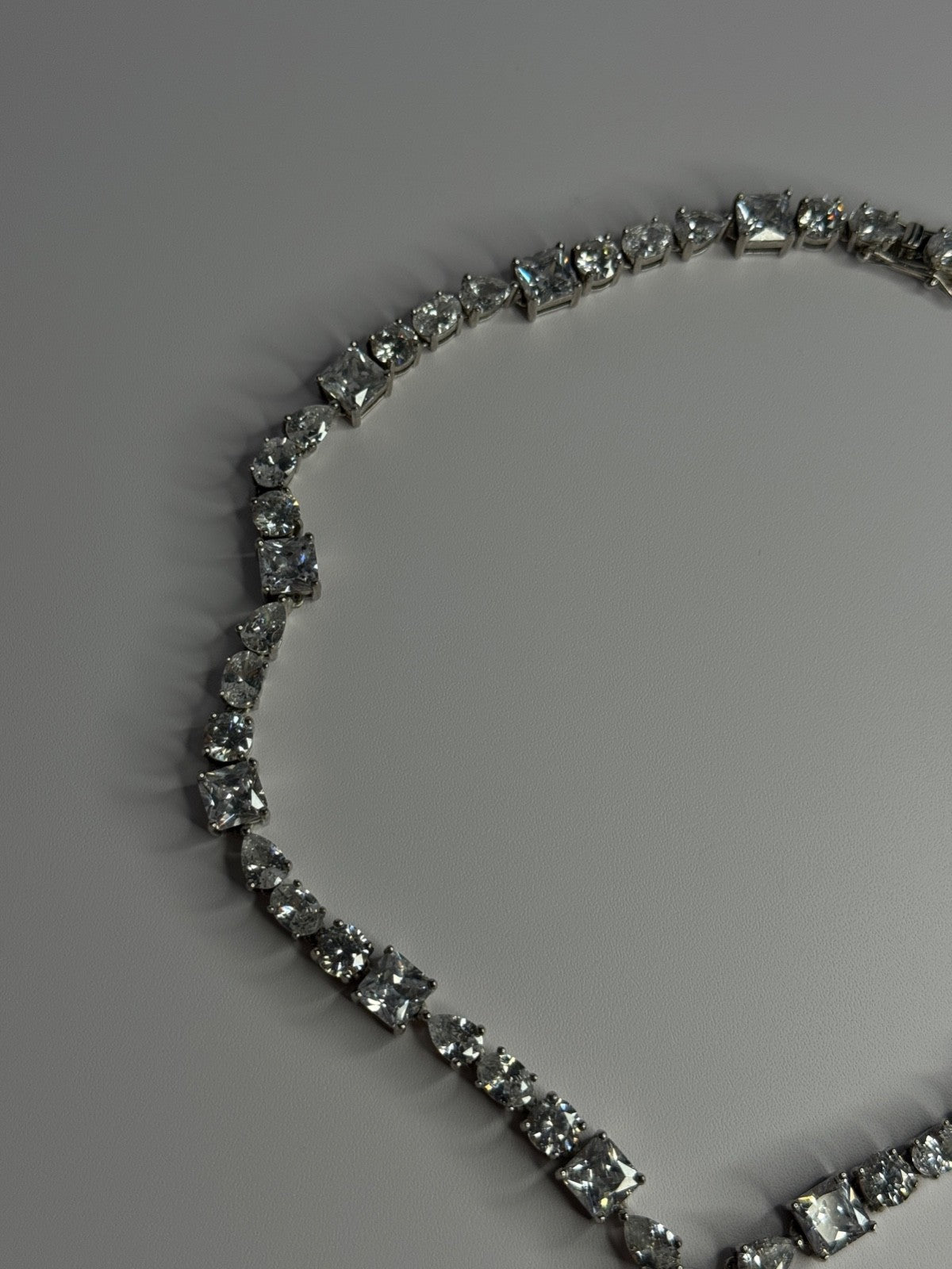 Beautiful 925 Sterling Silver Citrine & Beryl Necklace Length 18 Inch