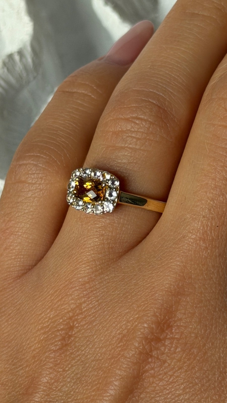 Le Vian 14K Yellow Gold Citrine & Beryl Ring Size 7.5