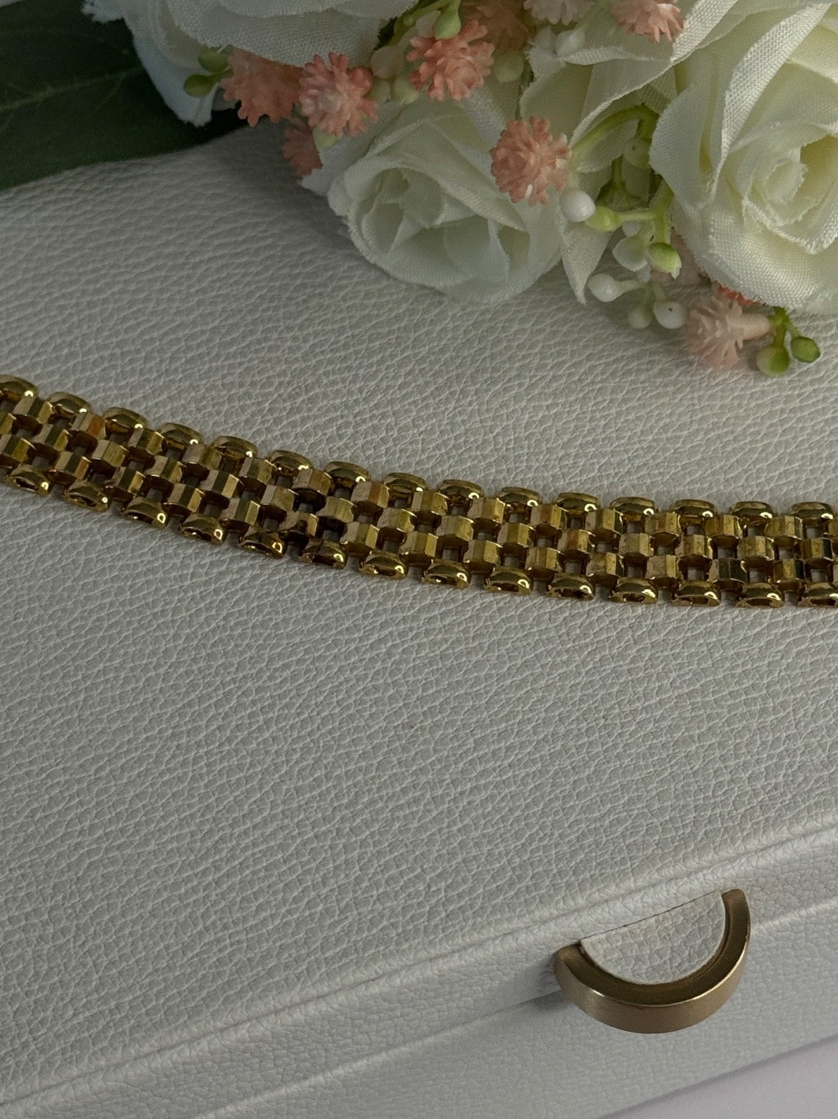925 Sterling Silver Gold Plated Italy Milor Bracelet Length 7 Inch
