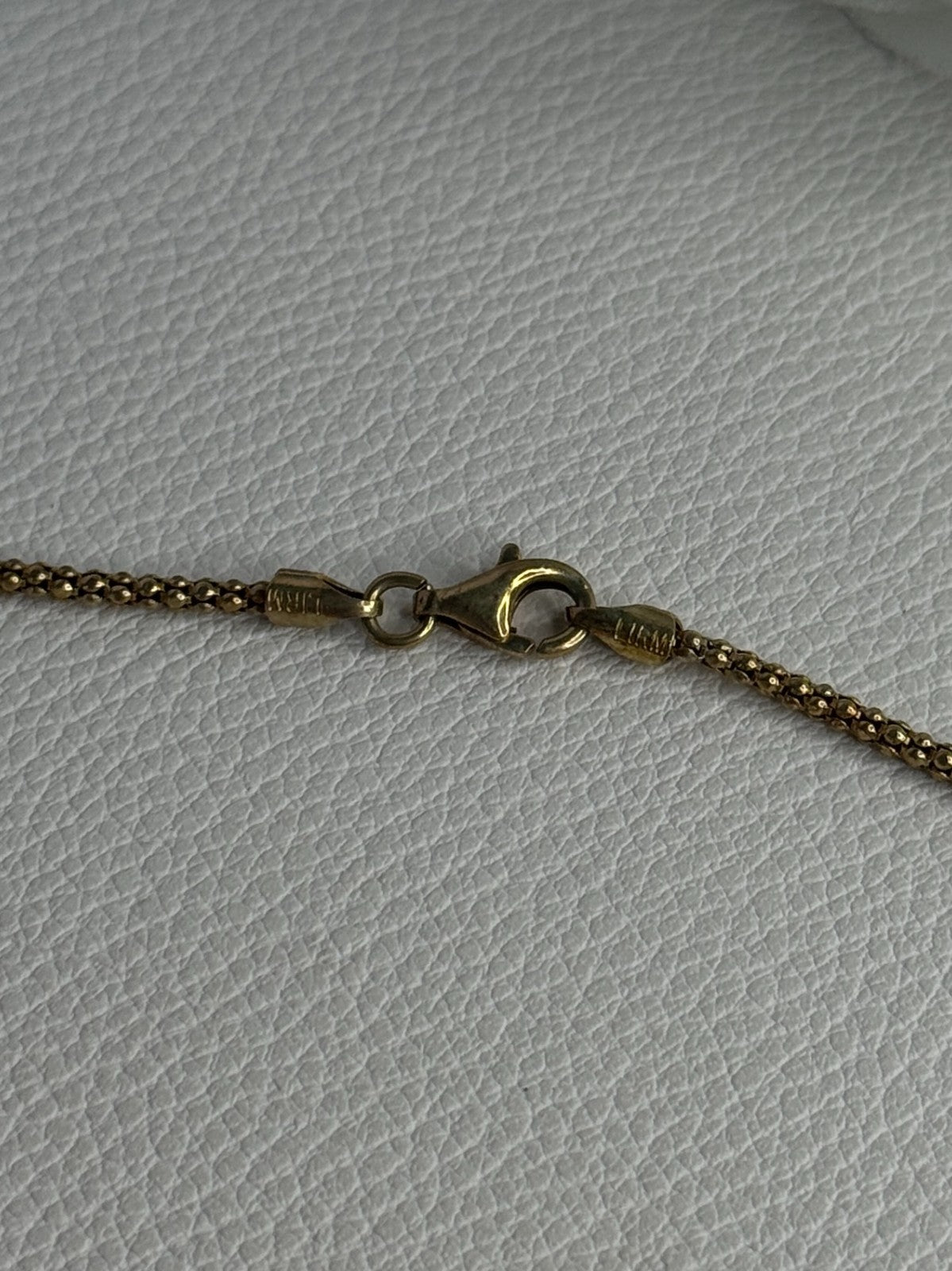 925 Sterling Silver Gold Plated Italy Lirm Necklace Chain Length 22 Inch