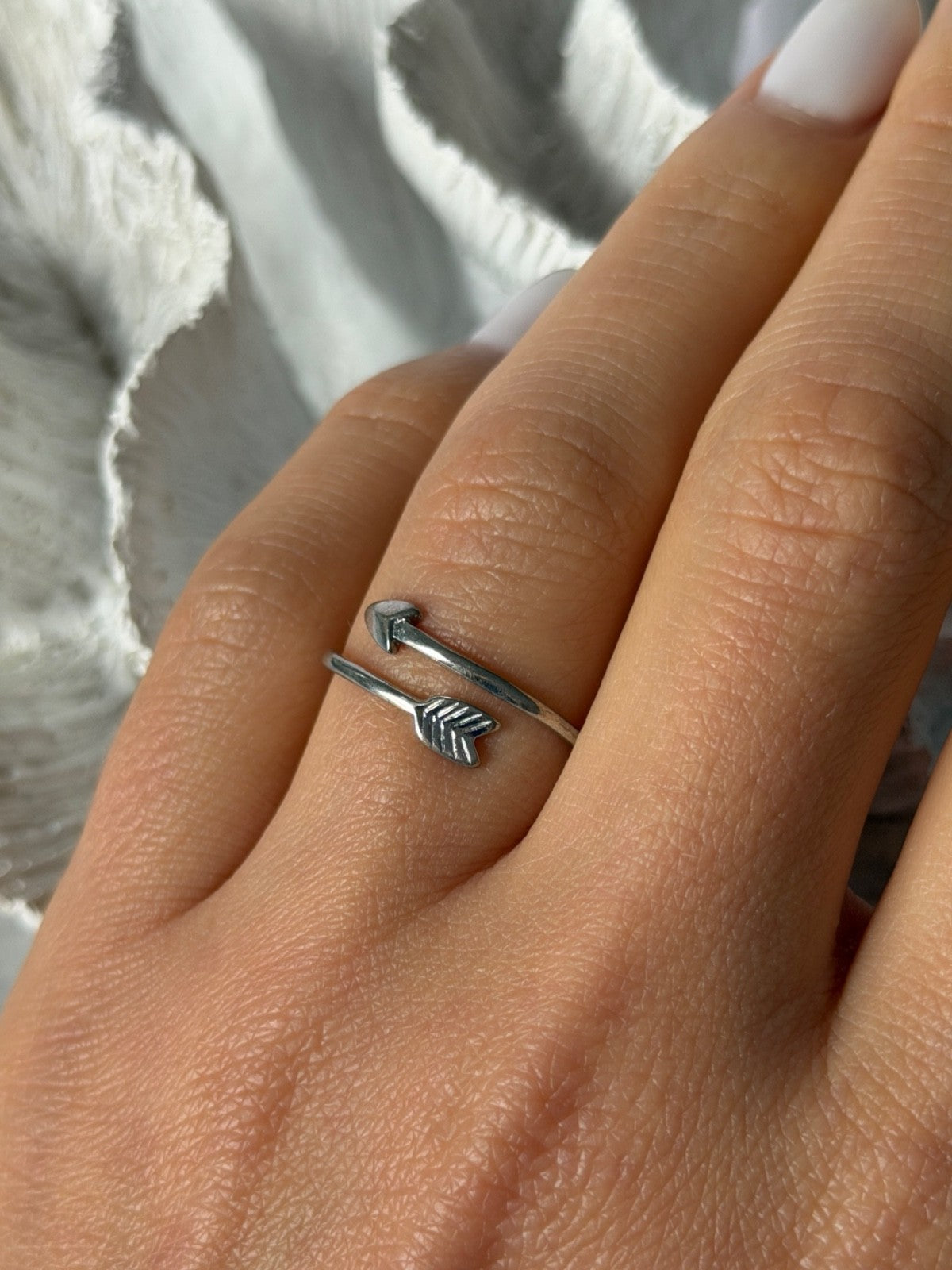 Adjustable Arrow 925 Sterling Silver Ring