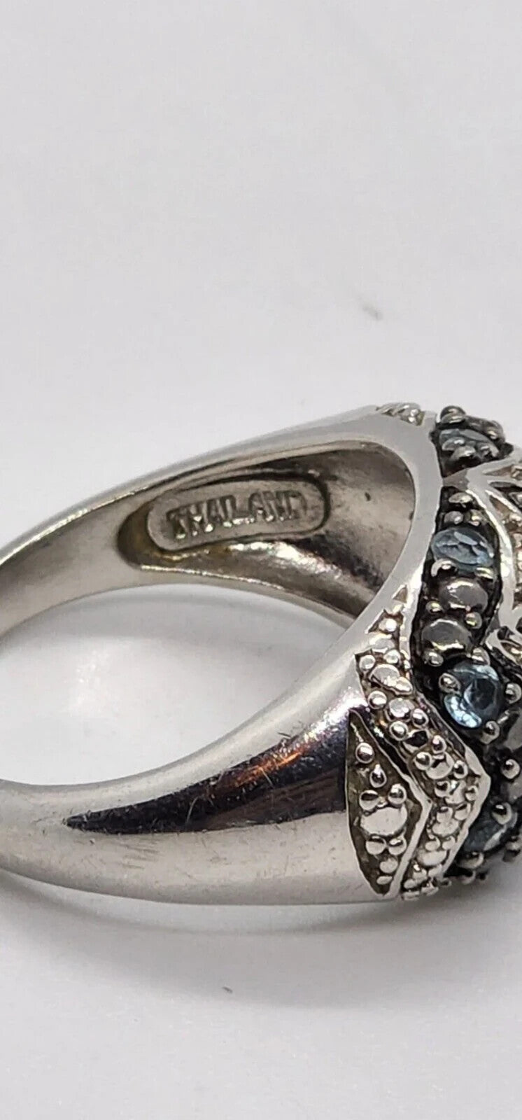 925 Sterling Silver Spinel Ring Size 6.5