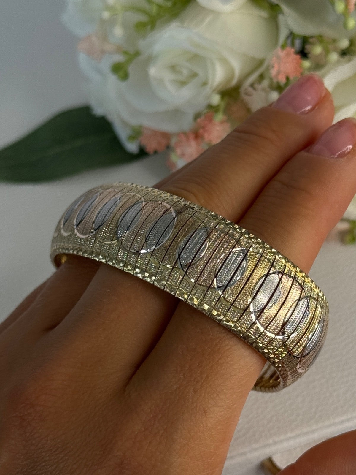 Italy Milor 925 Sterling Silver Gold Plated Bracelet Length 7.5 Inch