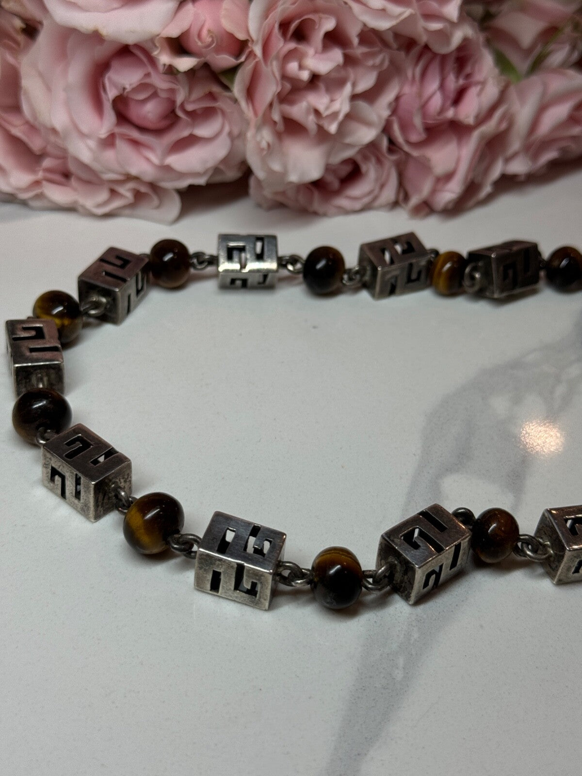 925 Sterling Silver Amber Necklace Length 20 Inch