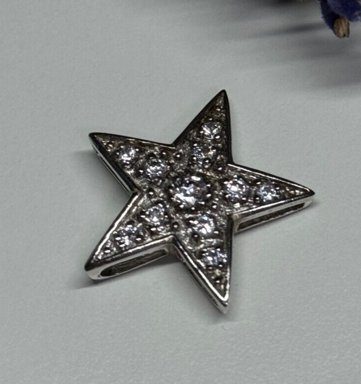 925 Sterling Silver CZ Star Pendant