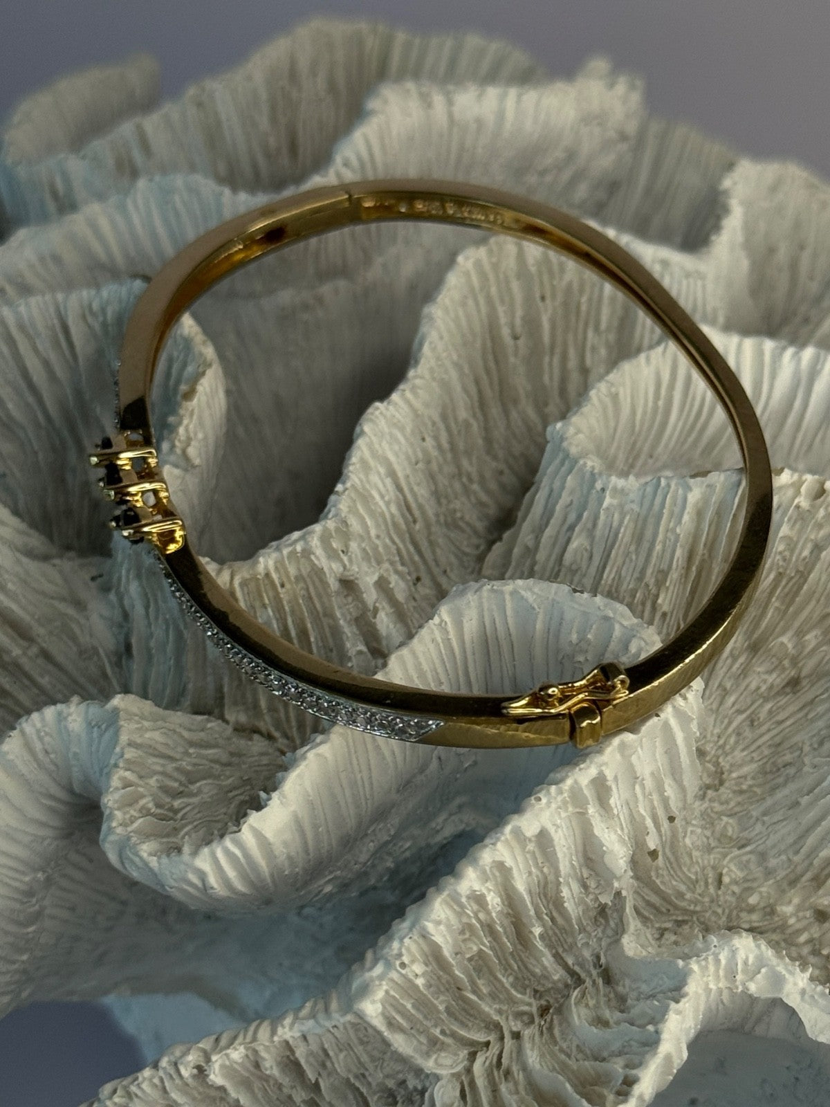 925 Sterling Silver Gold Plated Sapphire Bracelet