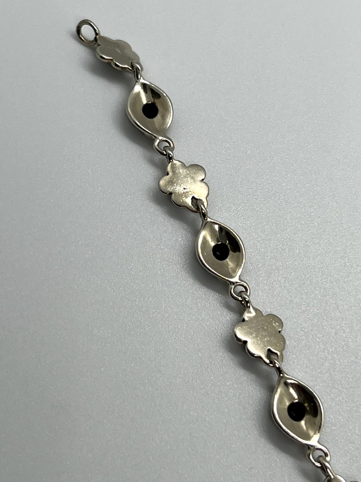 925 Sterling Silver Agate & Marcasite Bracelet