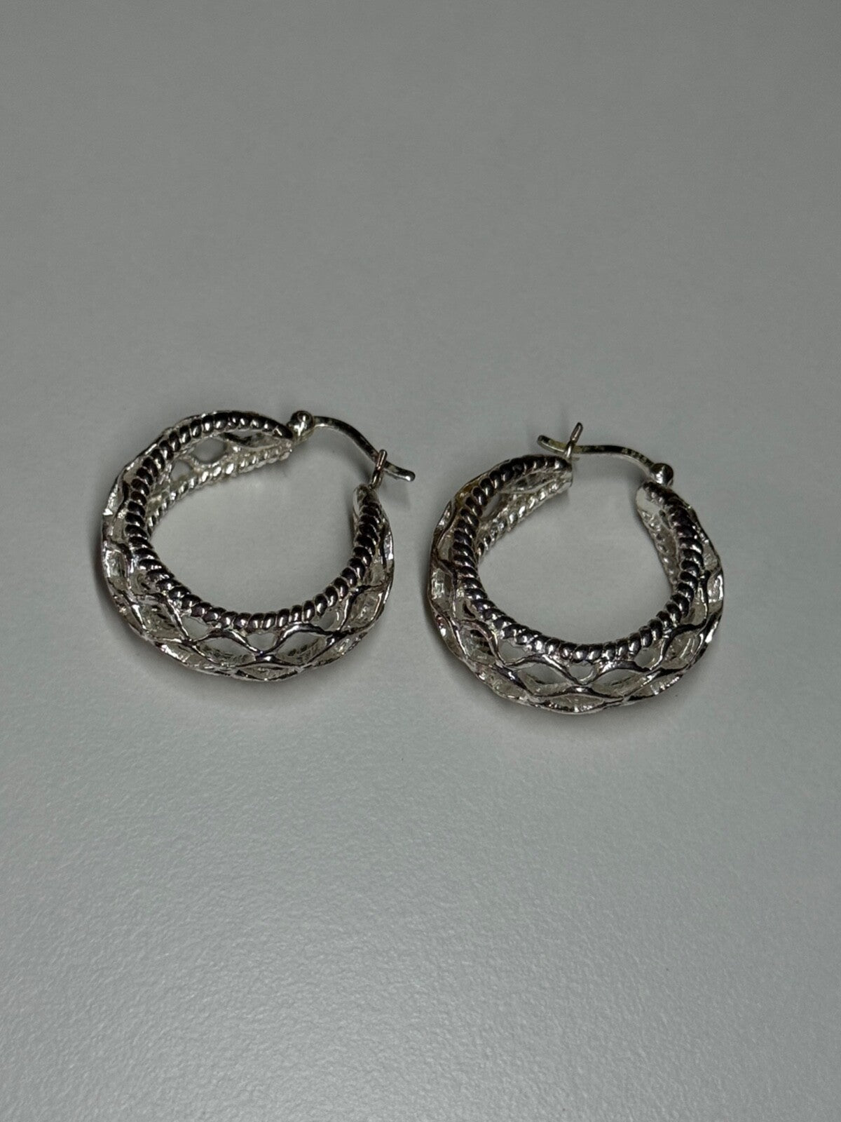 925 Sterling Silver Earrings Length 24 Mm