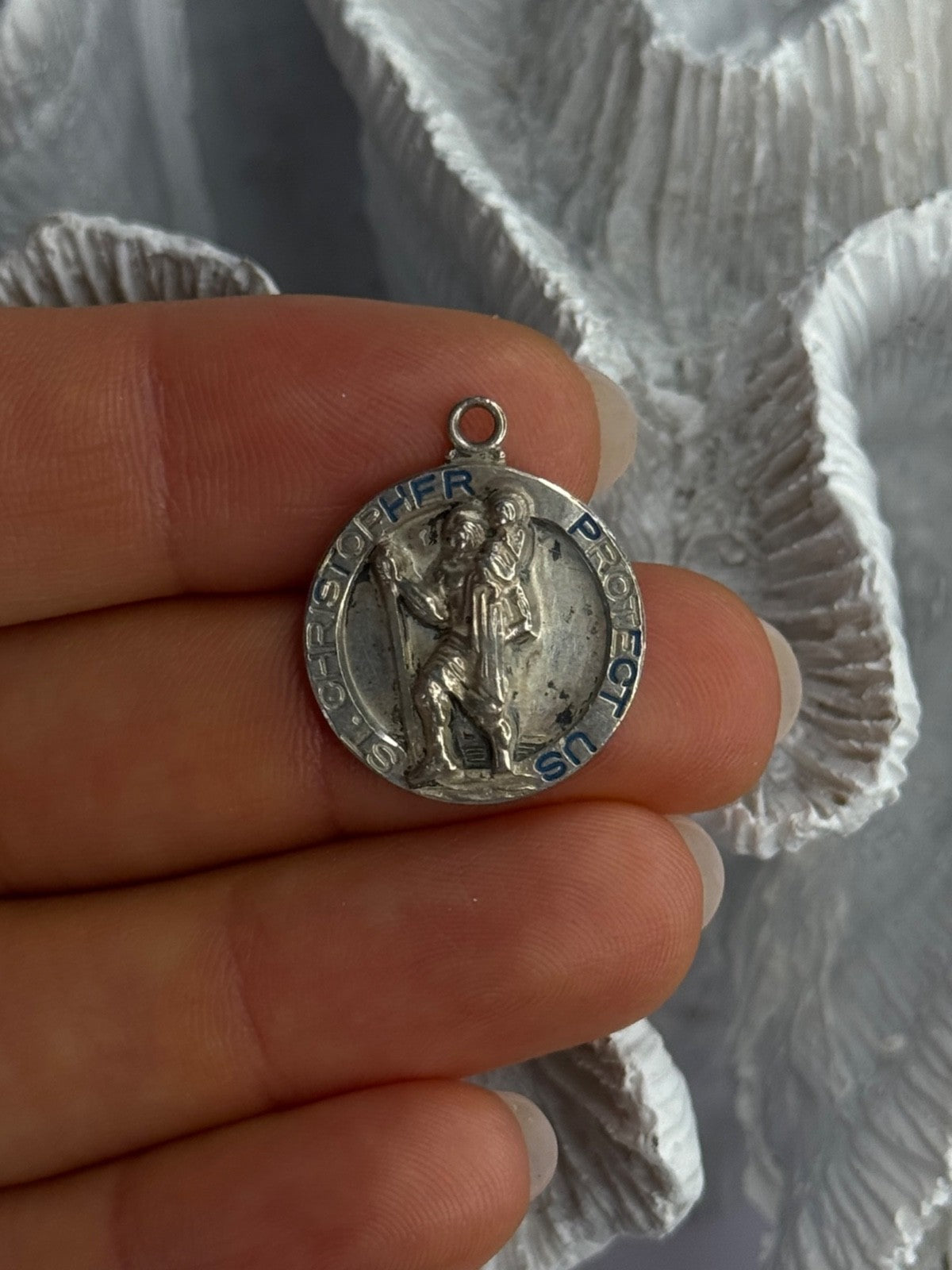 St. Christopher Protect Us Hayward 925 Sterling Silver Medal