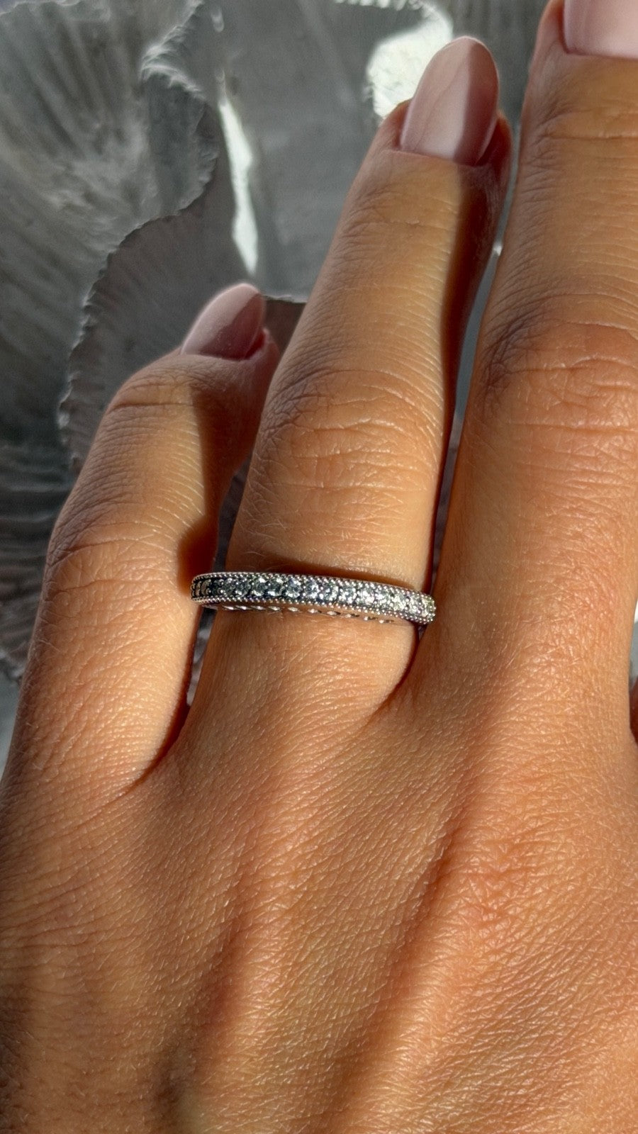 Unique Design 14K White Gold Diamond 0.25 ct Ring Sizable
