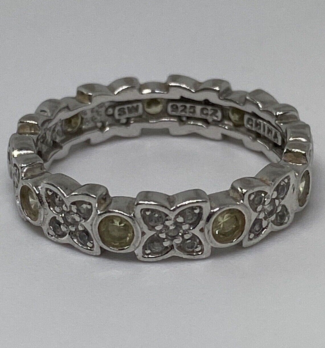 925 Sterling Silver CZ Ring Size 7
