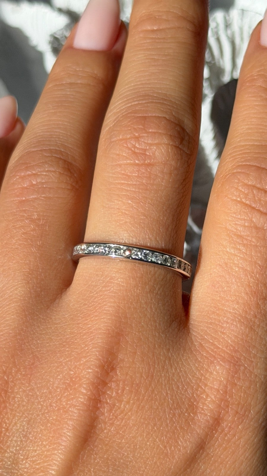 Platinum Diamond 1.10 ct Band Ring Size 10