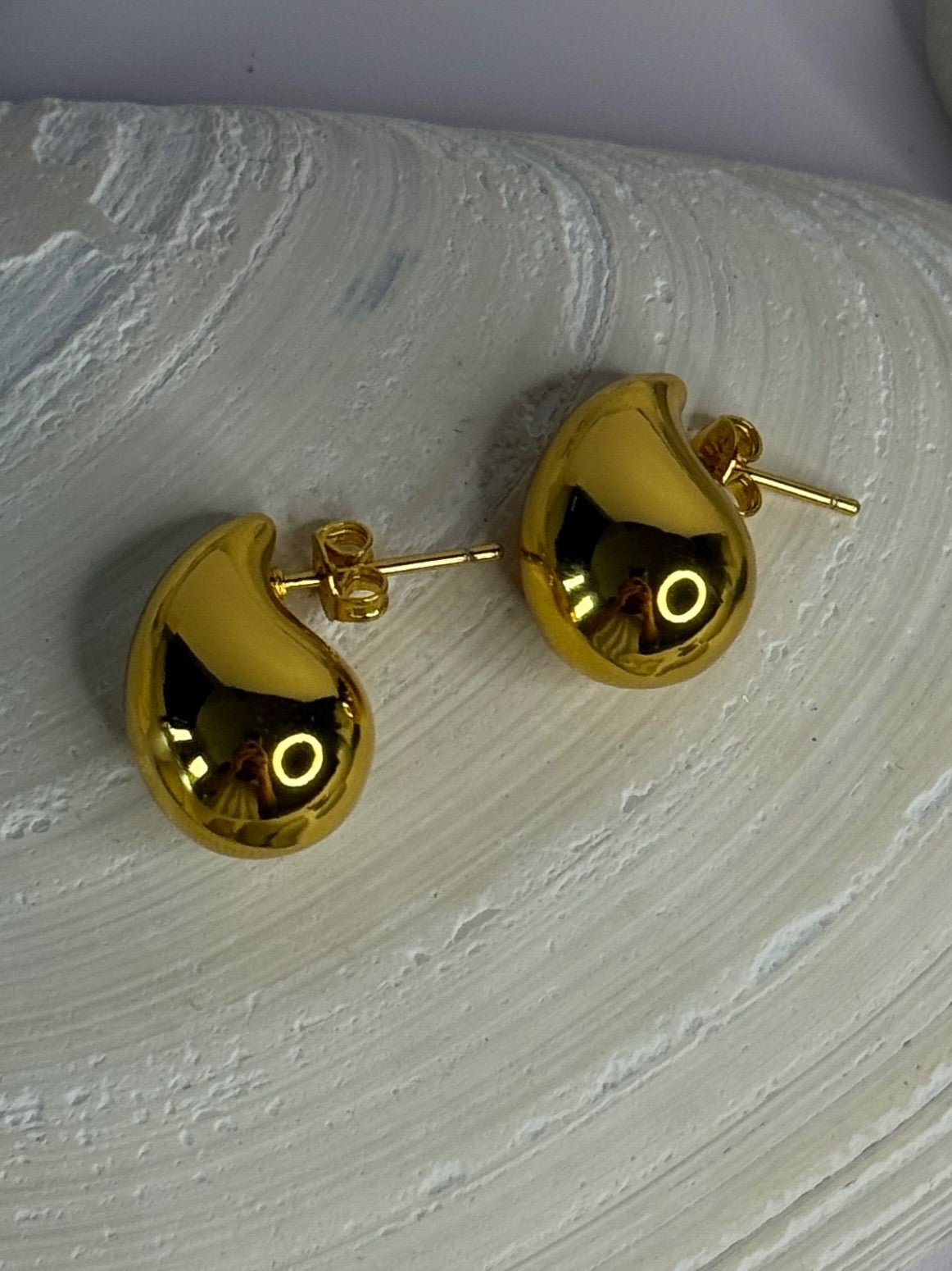 925 Sterling Silver Gold Plated Drop Earrings Length 0.7 Inch
