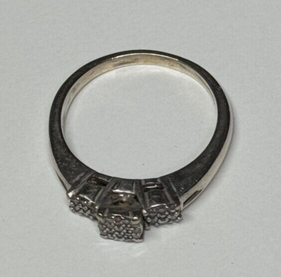 Jtw 925 Sterling Silver Sapphire Ring Size 7