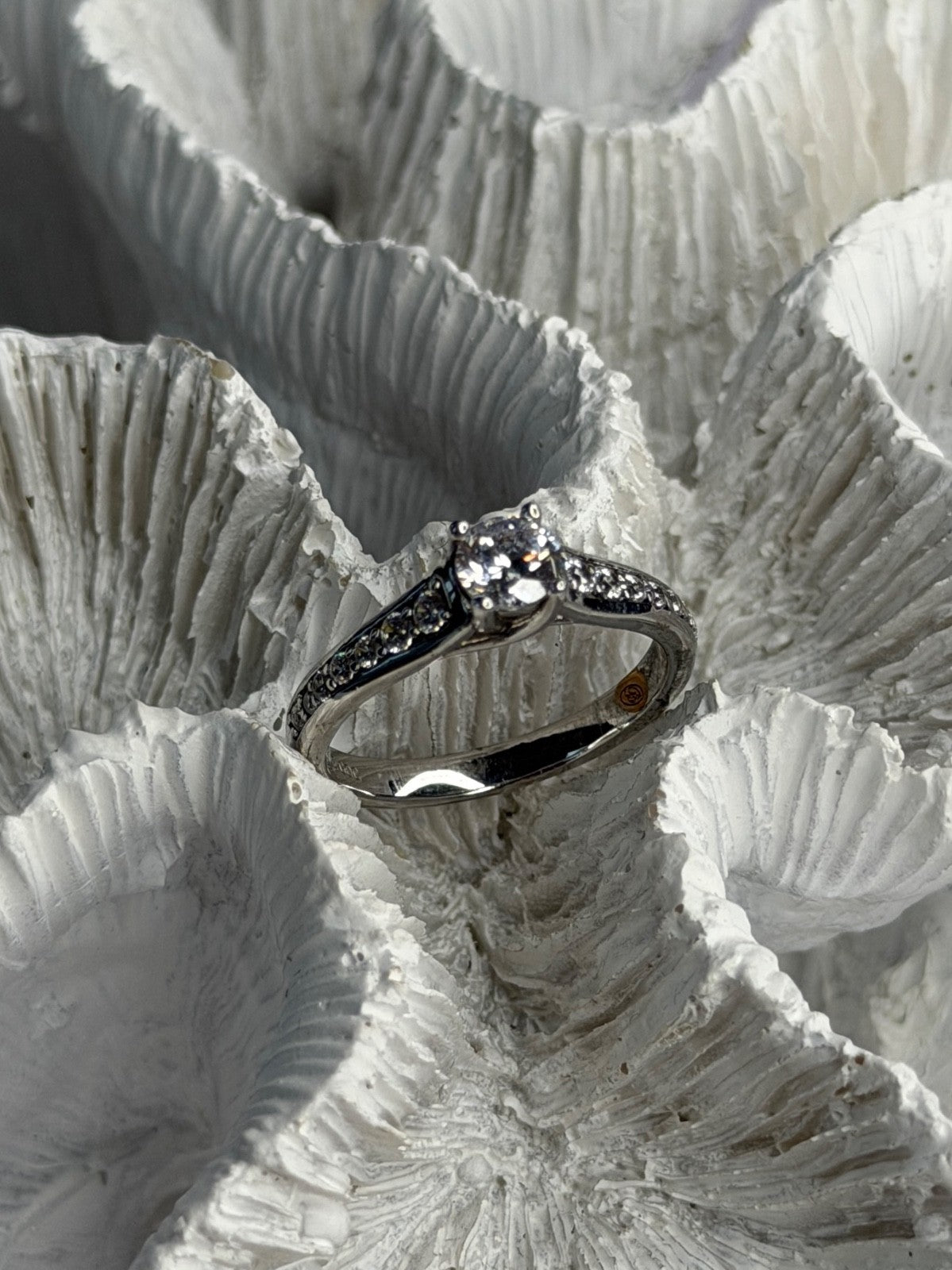 GOC 925 Sterling Silver Cz 1.32 ct Ring Size 7