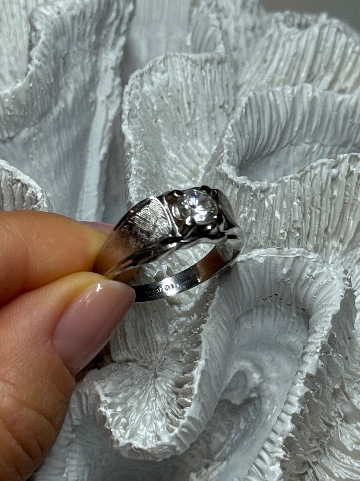 925 Sterling Silver Sapphire Men'S Ring Size 11