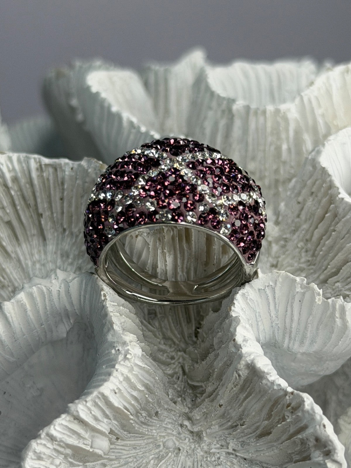 Beautiful Design 925 Sterling Silver Cz Ring Size 8