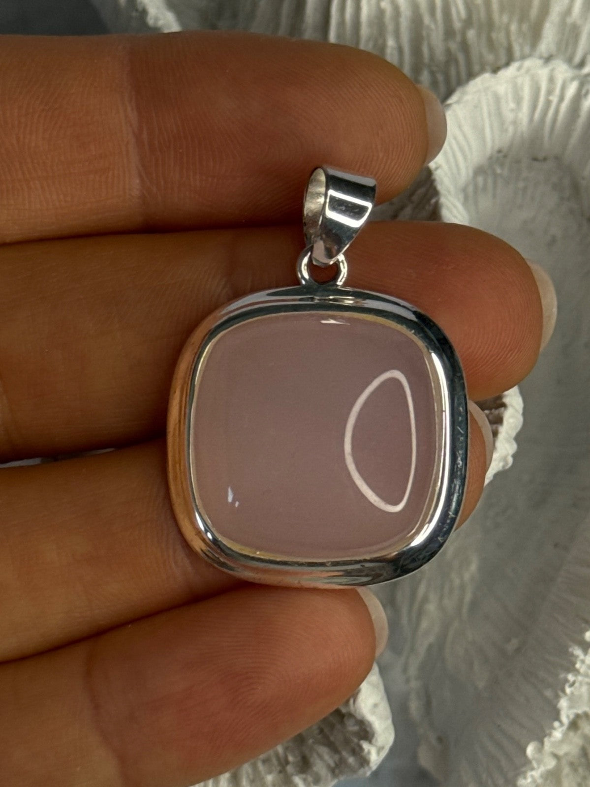 Elegant 925 Sterling Silver Morganite Pendant Length 1.40 Inch