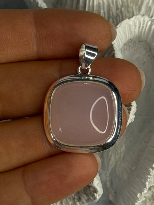 Elegant 925 Sterling Silver Morganite Pendant Length 1.40 Inch