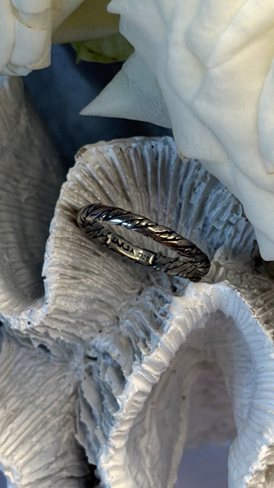 Pandora Rope Minimalist Band 925 Sterling Silver Ring Size 9