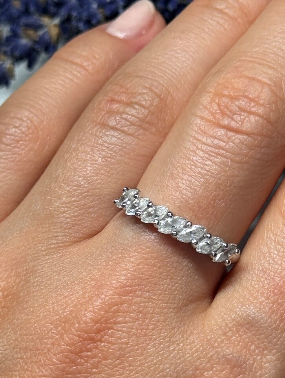 925 Sterling Silver CZ Ring Size 8.5