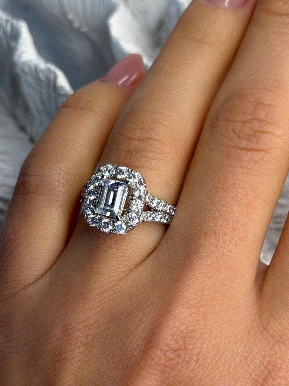 GOC 925 Sterling Silver Cz Ring Size 7