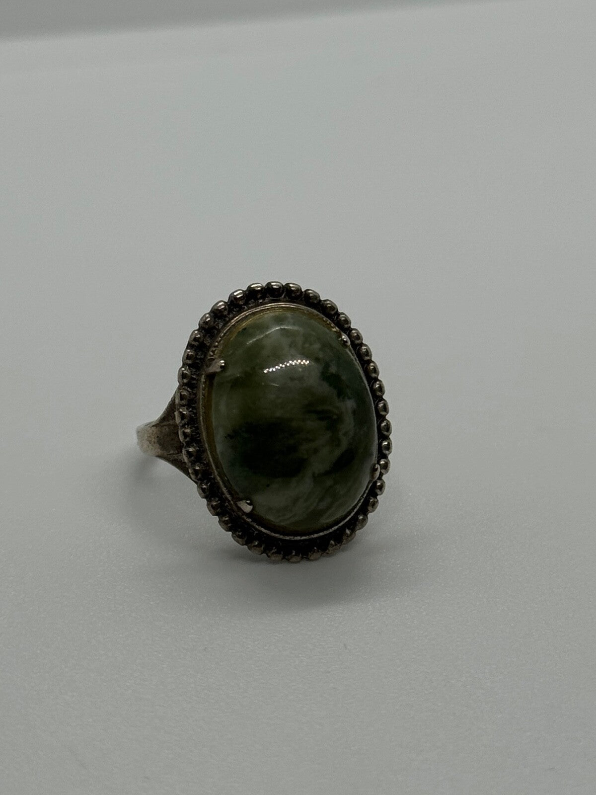 925 Sterling Silver Agate Ring Size 7