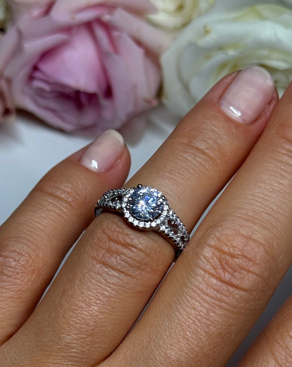 925 Sterling Silver CZ Ring Size 5