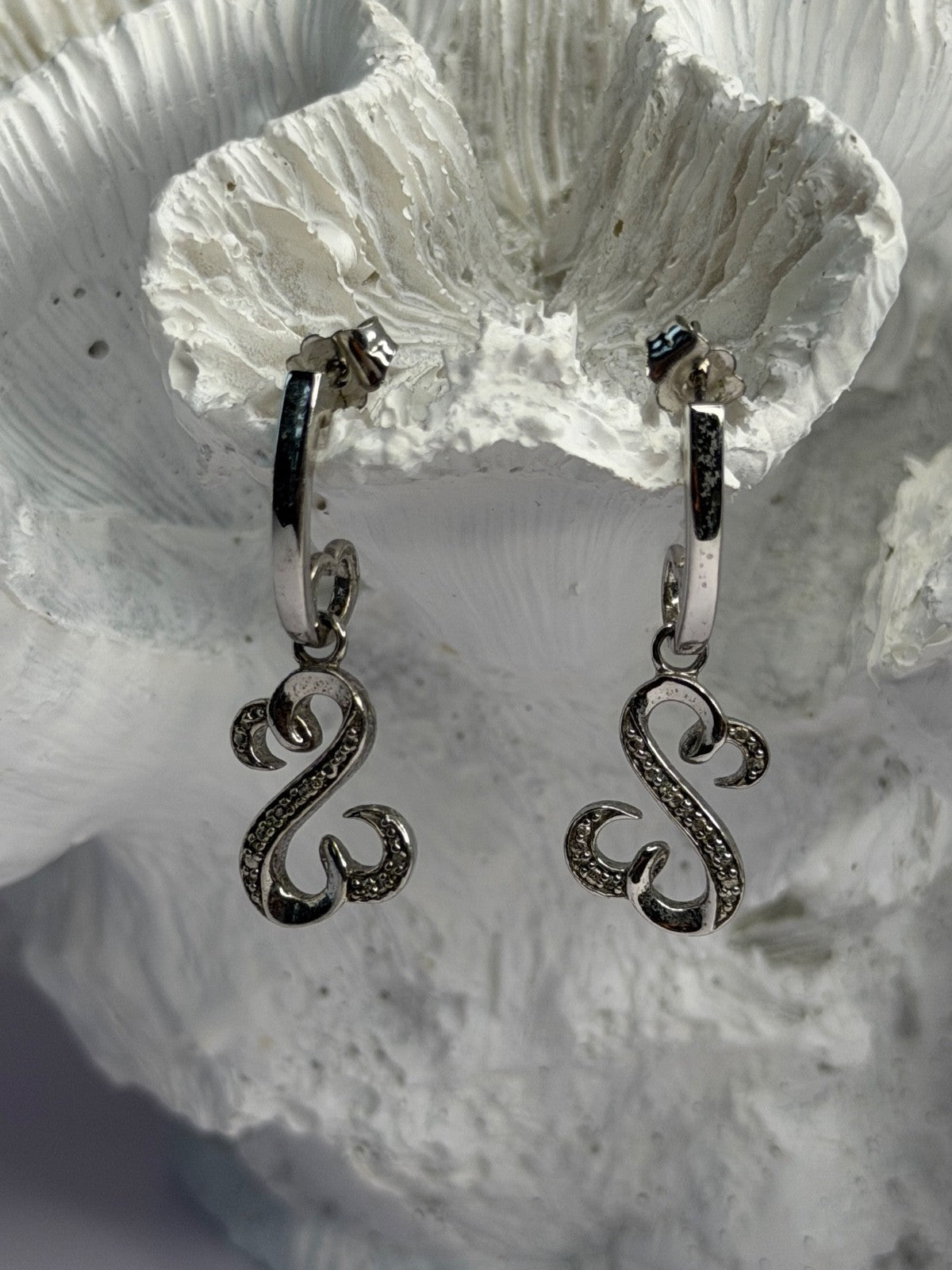 Jwbr 925 Sterling Silver Diamonds Open Heart Collection Earrings