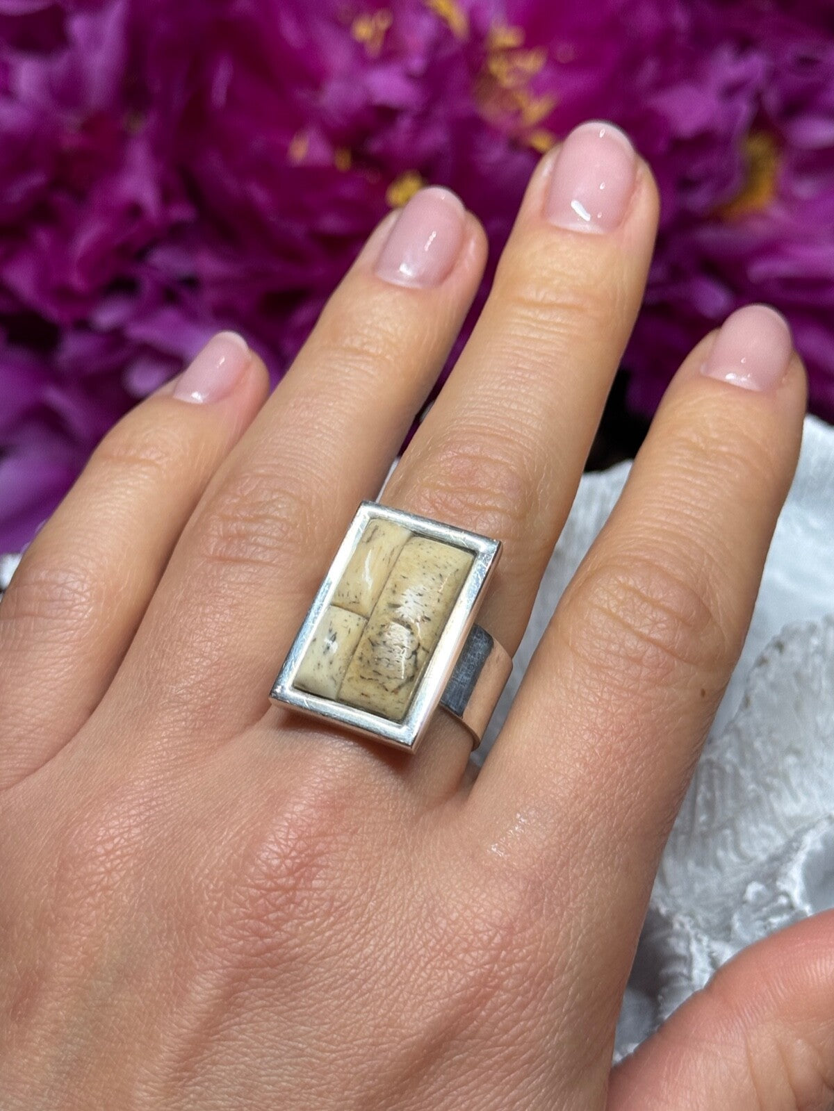 Vintage 925 Sterling Silver Yashma Versions Ring Size 7