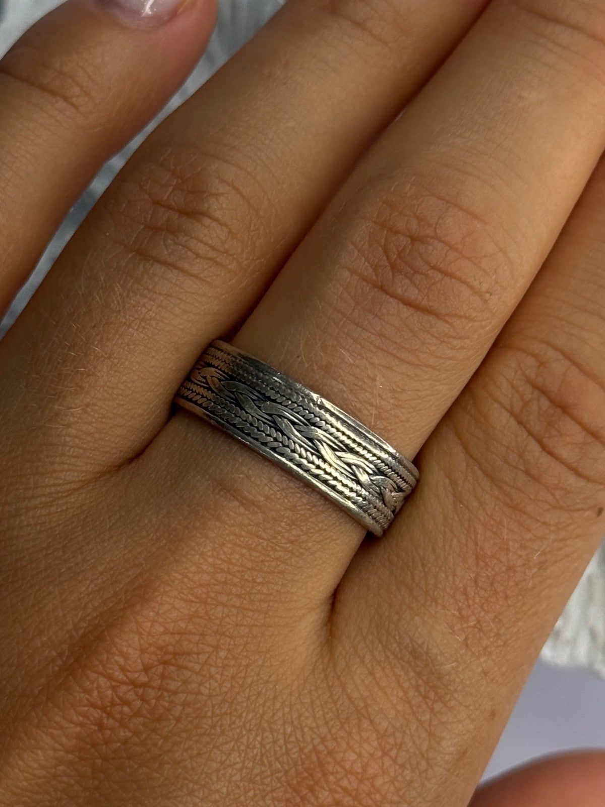 925 Sterling Silver Band Ring Size 10